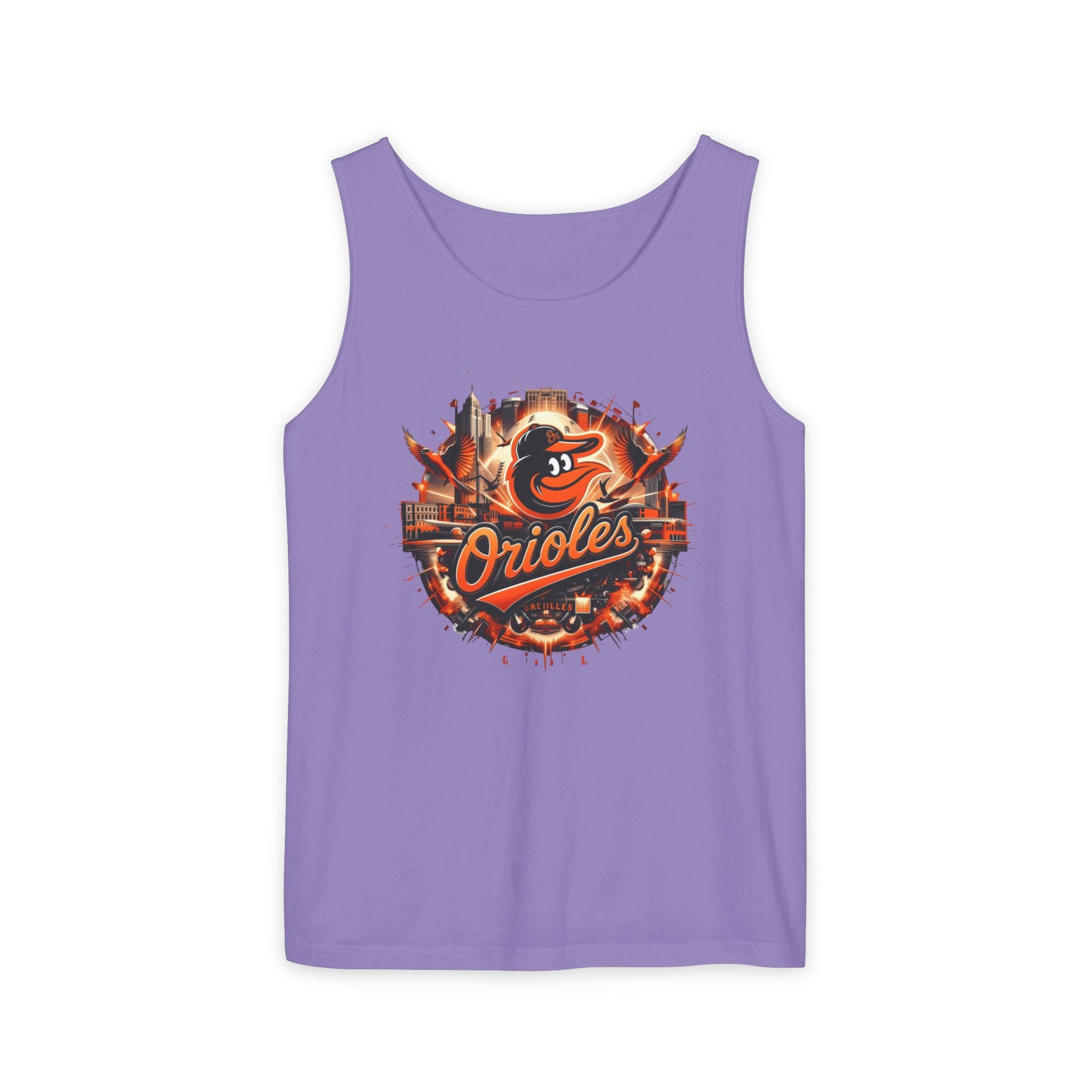 Orioles Vintage Logo Tank Top — Baltimore Baseball Fan Jersey Tank (08 back)