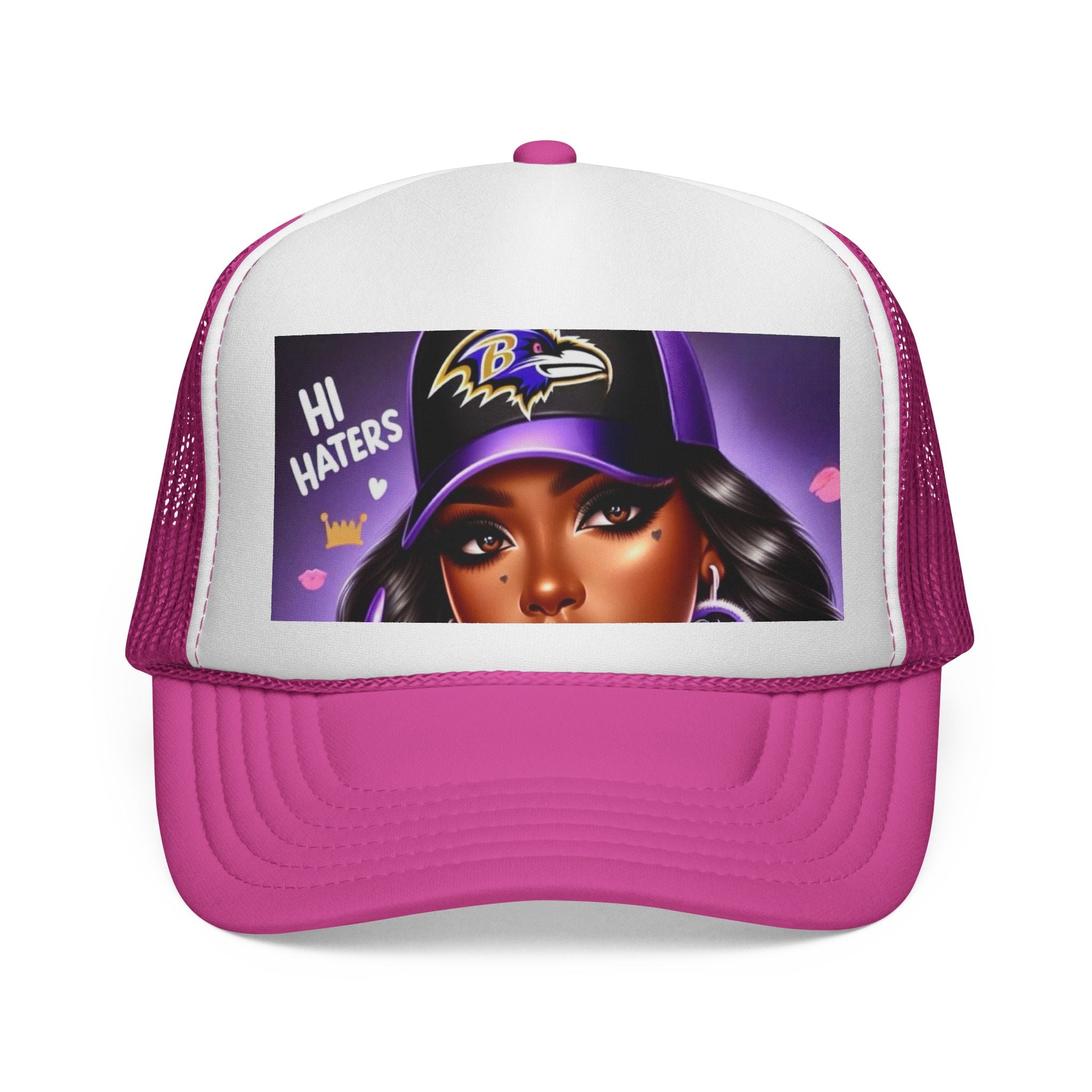 Baltimore Ravens 'Hi Haters' Trucker Cap - Women's Varsity Mesh Hat