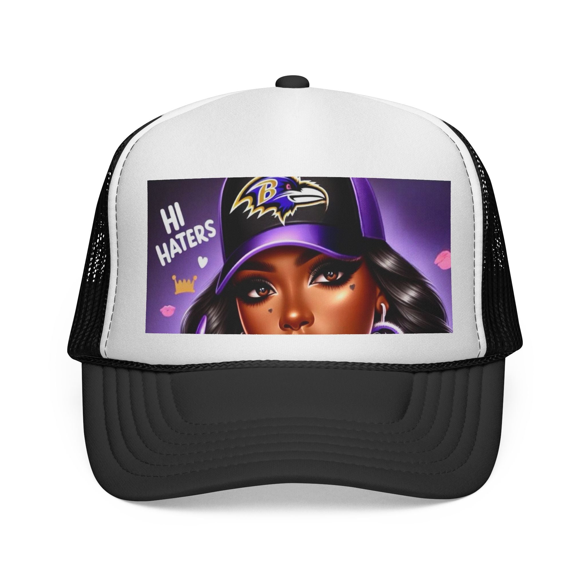 Baltimore Ravens 'Hi Haters' Trucker Cap - Women's Varsity Mesh Hat