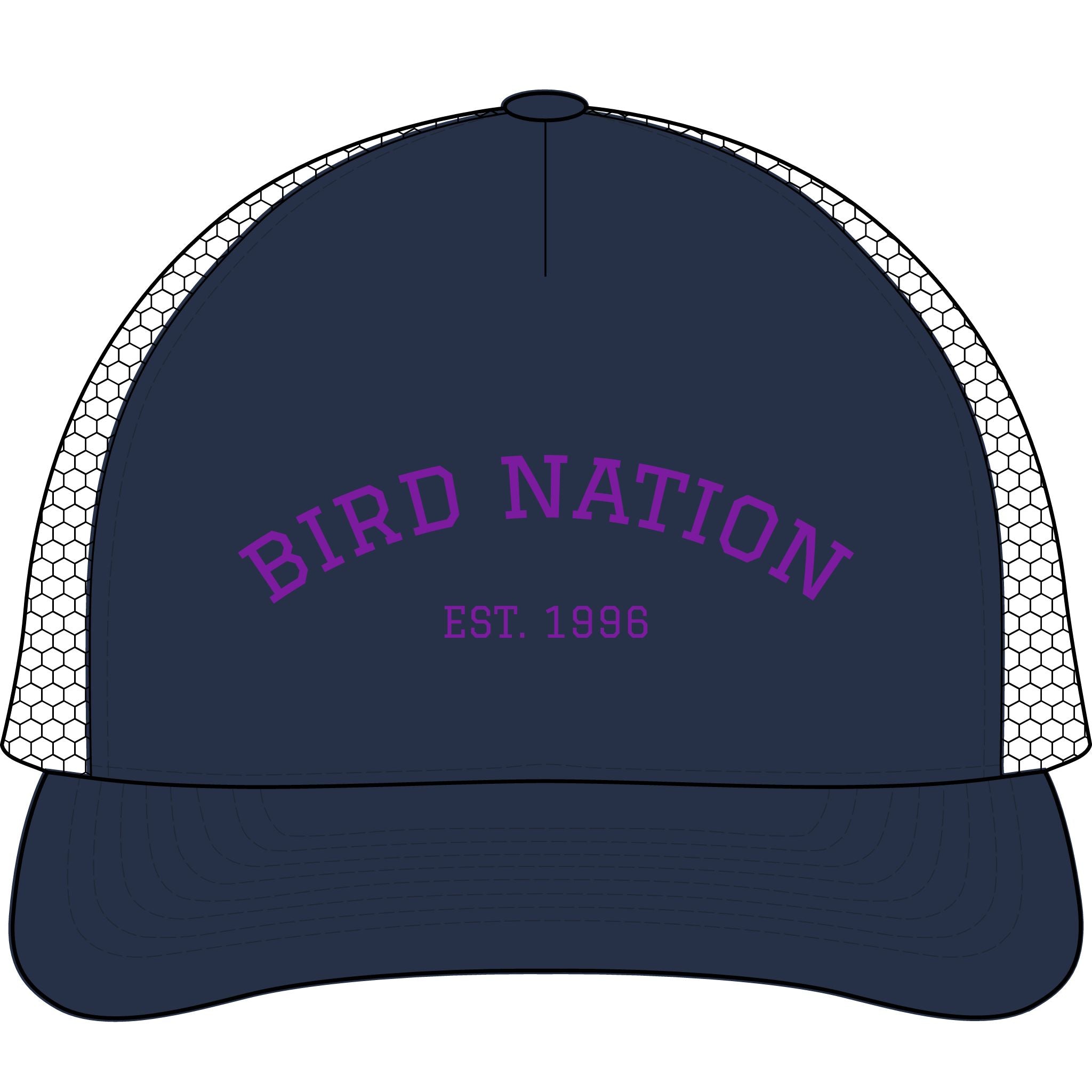 Bird Nation Trucker Cap - "EST. 1996" Embroidered Mesh Hat