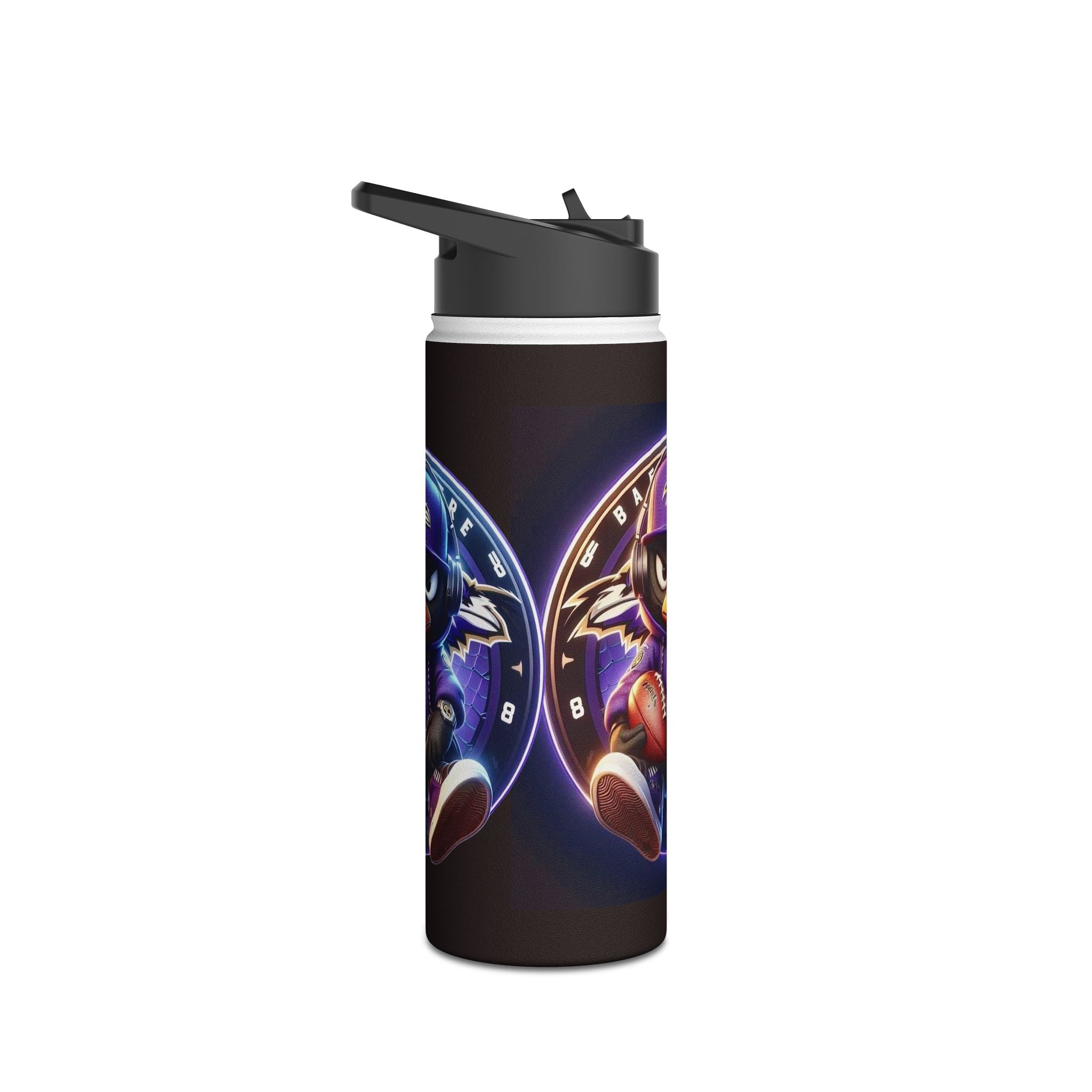 Baltimore Raven Cartoon Water Bottle — #8 Football Stainless Steel Bottle