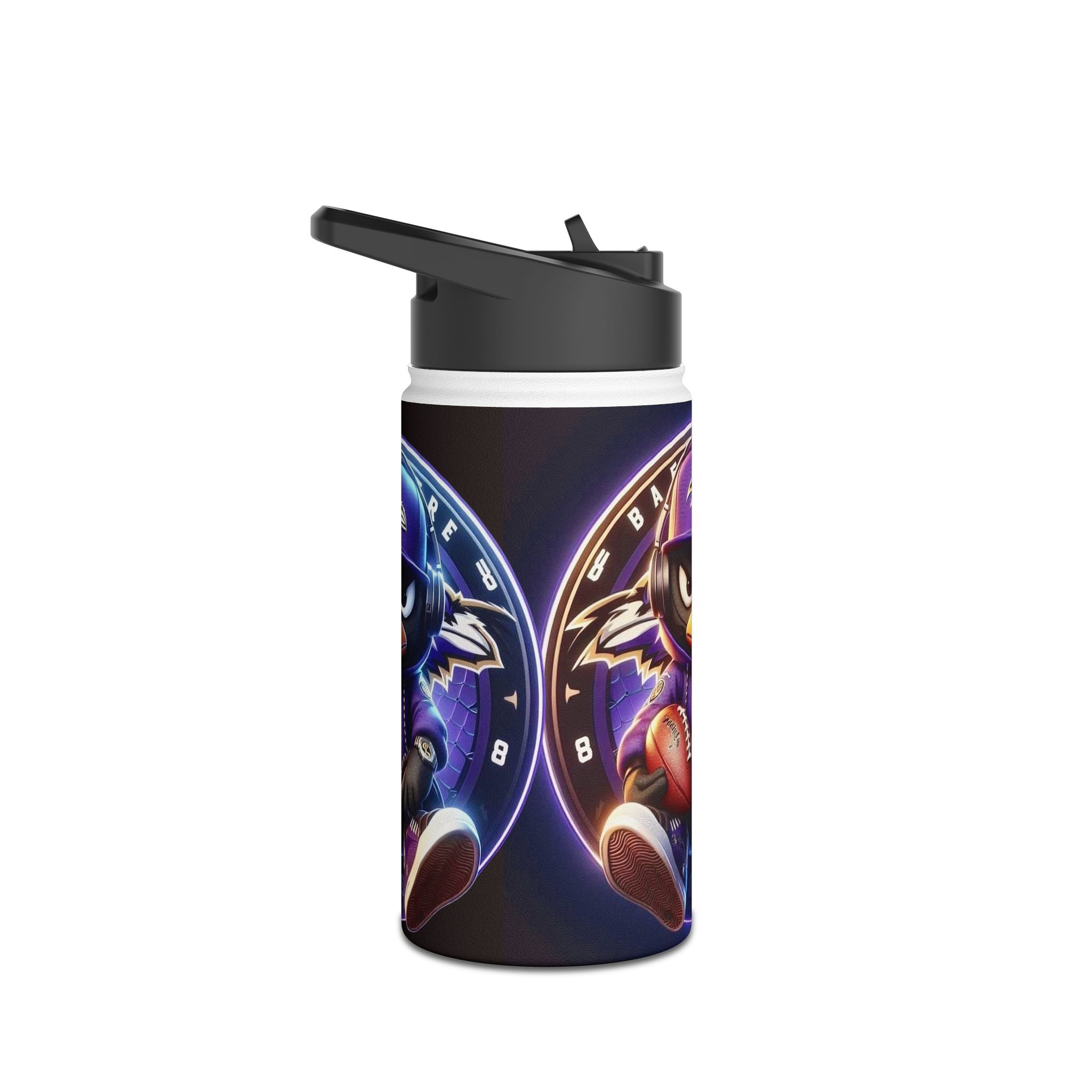 Baltimore Raven Cartoon Water Bottle — #8 Football Stainless Steel Bottle