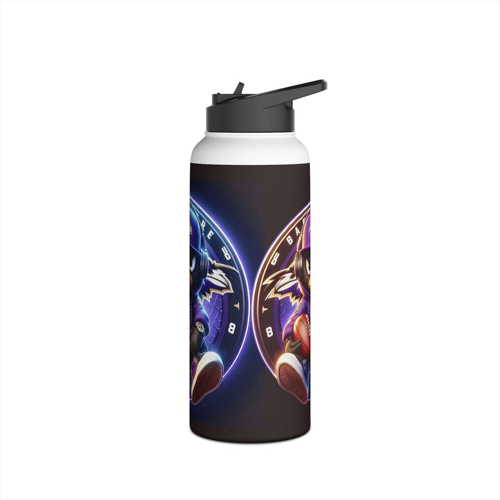 Baltimore Raven Cartoon Water Bottle — #8 Football Stainless Steel Bottle