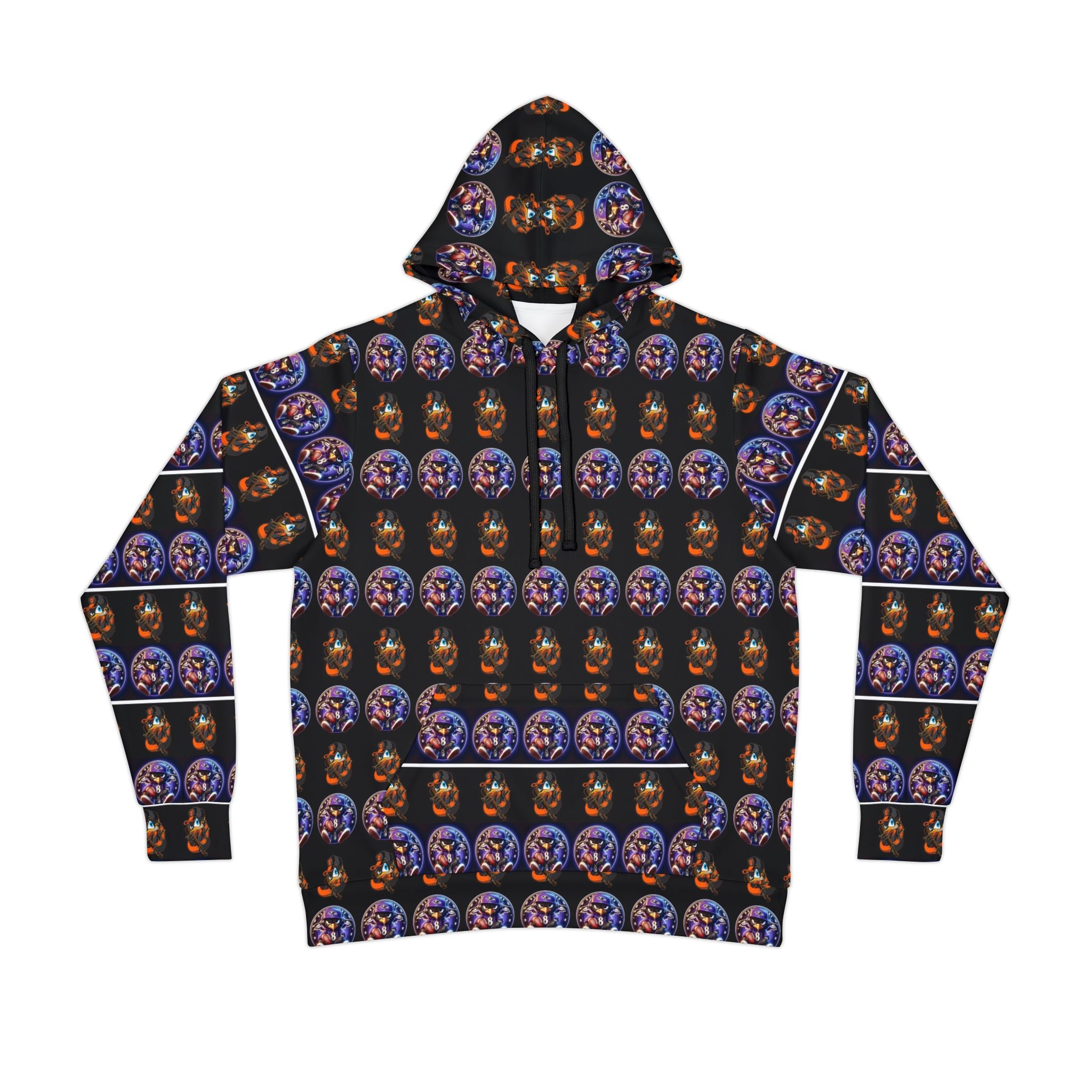 Orioles/Ravens  Athletic Hoodie — Repeating pattern    All-Over Print