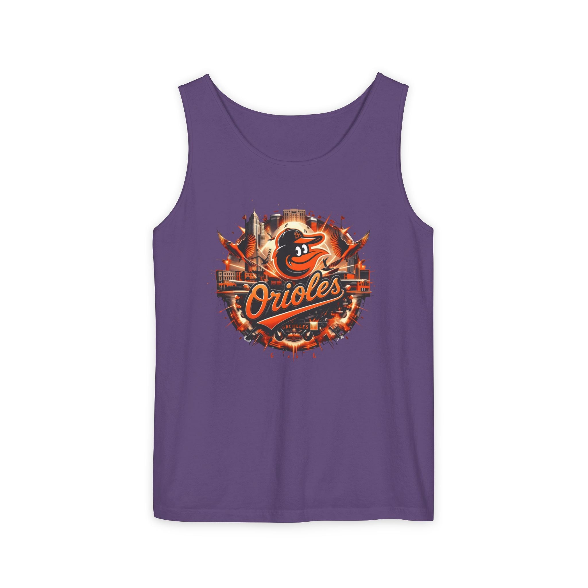 Orioles Vintage Logo Tank Top — Baltimore Baseball Fan Jersey Tank (08 back)