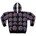 Astrology Ravens Zip Hoodie — All-Over Zodiac Cosmic Print