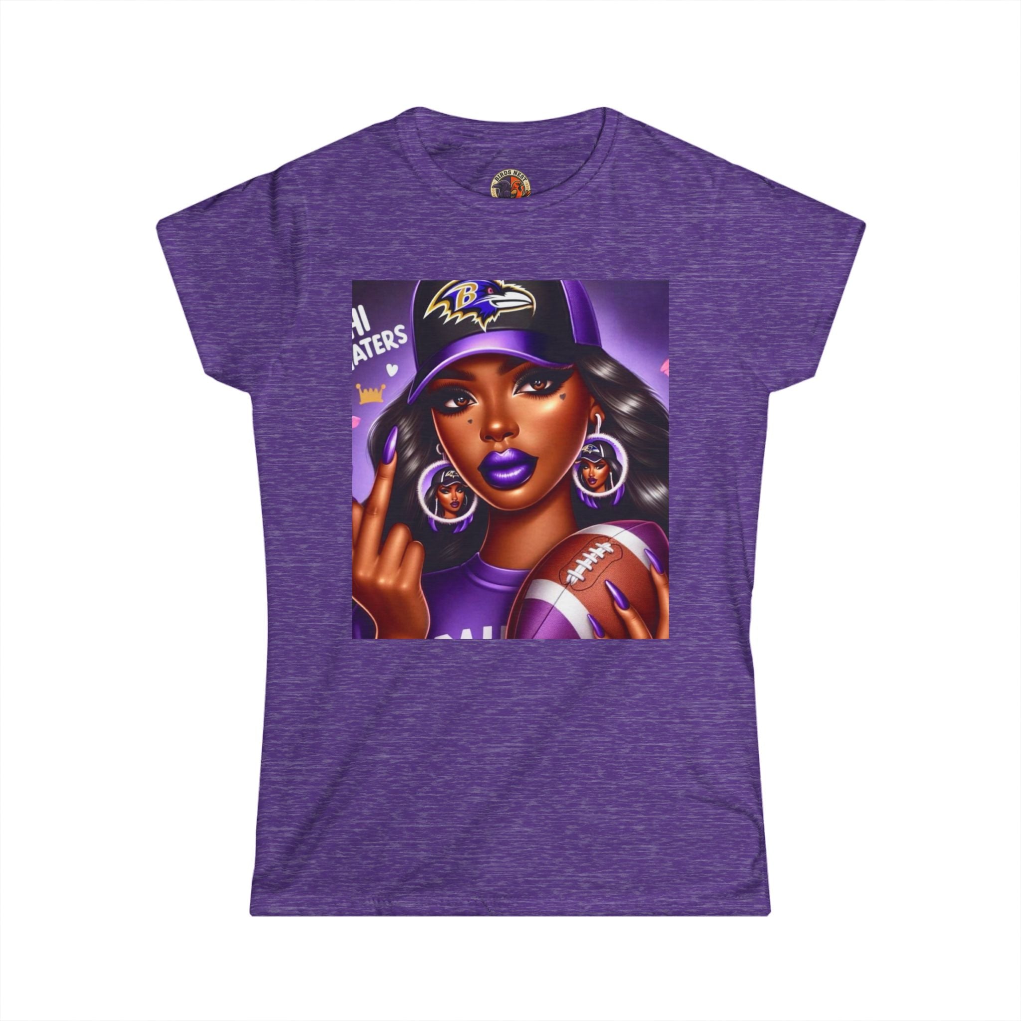Ravens Hi Hater Ladies Tee — Women's Softstyle Crewneck