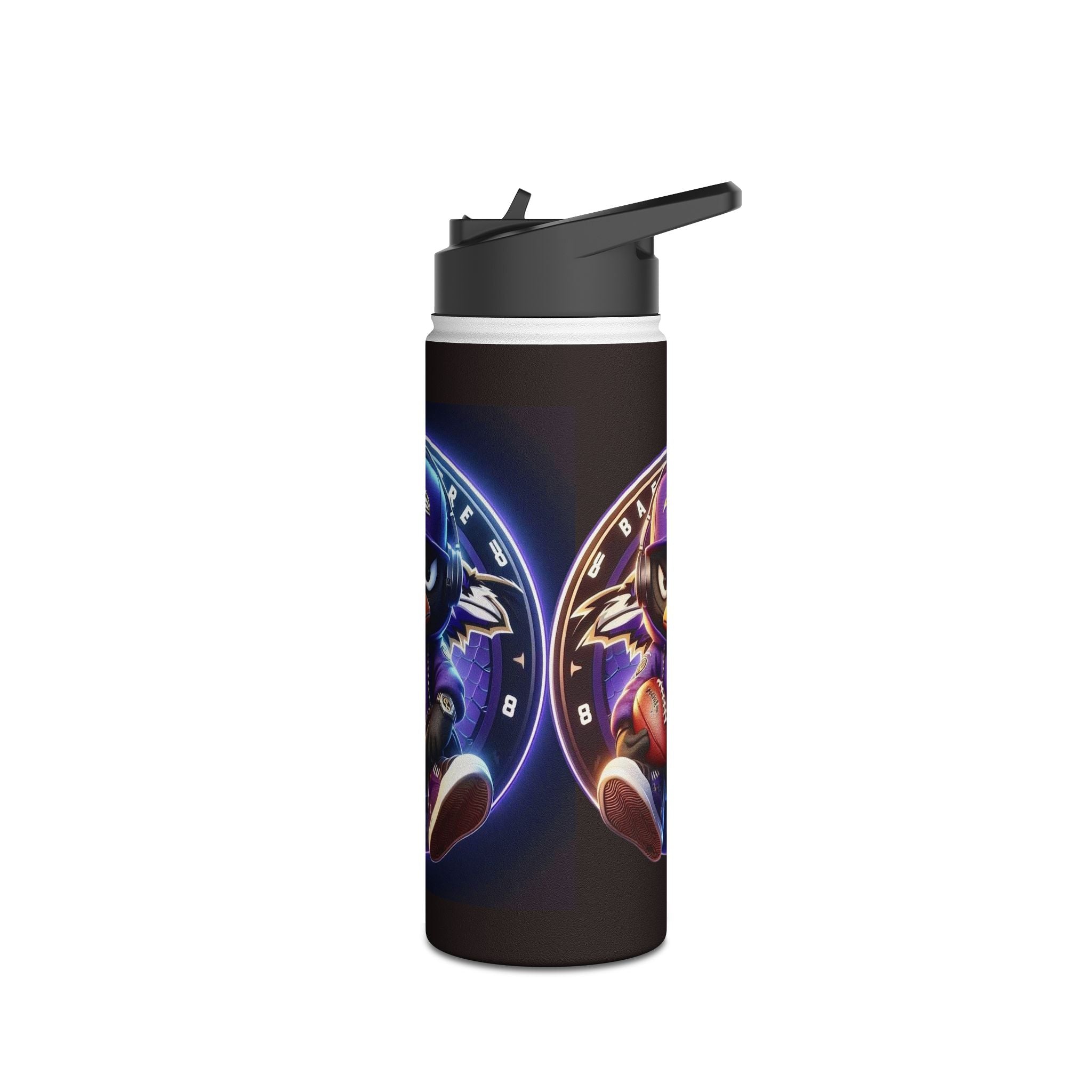 Baltimore Raven Cartoon Water Bottle — #8 Football Stainless Steel Bottle