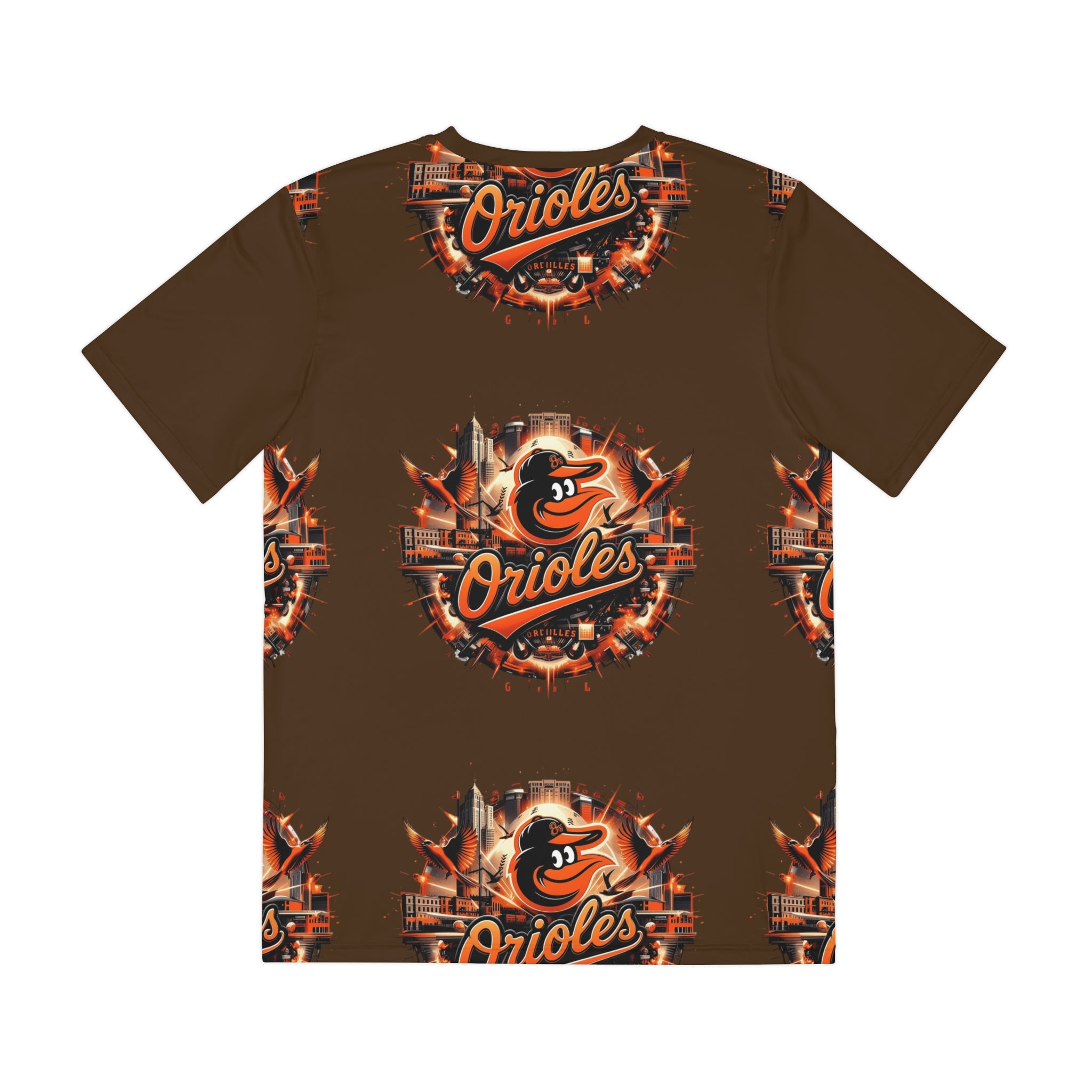 Baltimore Orioles All-Over Print Tee — Vintage City Logo Baseball Shirt