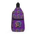 Purple Cartoon Football Player Sling Bag – Youth Sports Crossbody